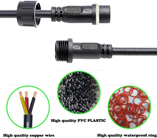 YETOR Waterproof Connectors 12AWG Copper LED Lighting-2