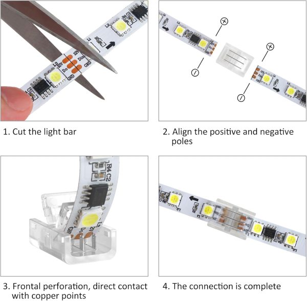RGBZONE 3 Pin LED Strip Connectors Waterproof Modern Design-4