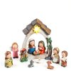 Sintuff Nativity Scene Resin Christmas Decor with Lights-2