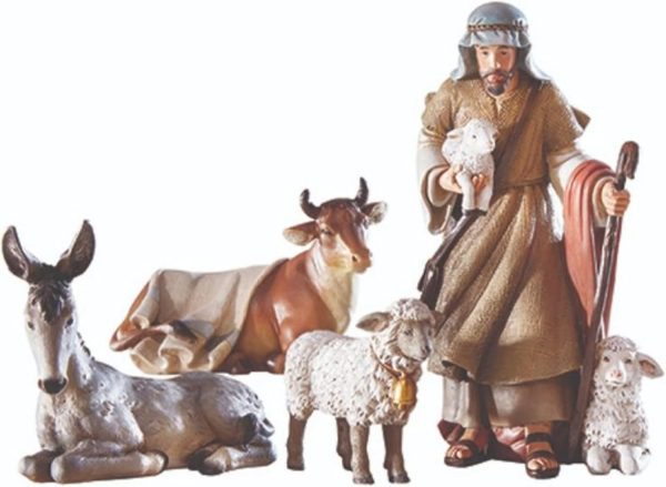 Christian Brands Nativity Scene Resin Shepherd Animals-0