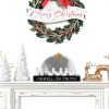 WESTBOAT Ceramic Nativity Set White Gold Christmas Decor-6