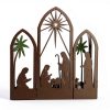 OULYDEKO Nativity Scene Black Stainless Steel Tabletop Decor-5