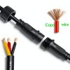 QOFOWIN Waterproof LED Connector 3Pin Metal Outdoor Lighting-4