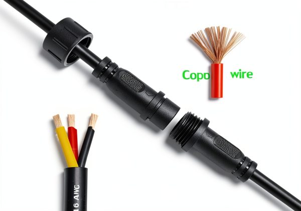QOFOWIN Waterproof LED Connector 3Pin Metal Outdoor Lighting-4