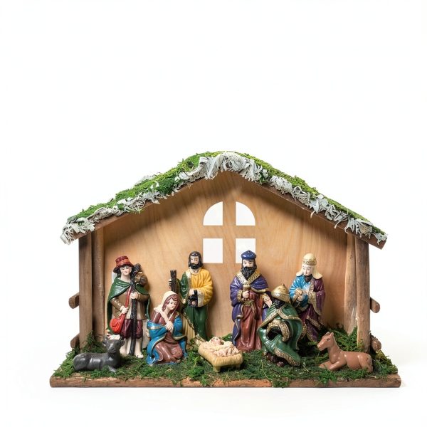 PALZIK Nativity Set Wood Resin Hand Painted Christmas-5