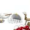 WESTBOAT Ceramic Nativity Set White Gold Christmas Decor-1