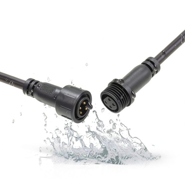 QOFOWIN LED Waterproof Connector Copper Cable 4Pin Way-1