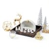 WESTBOAT Ceramic Nativity Set White Gold Christmas Decor-8