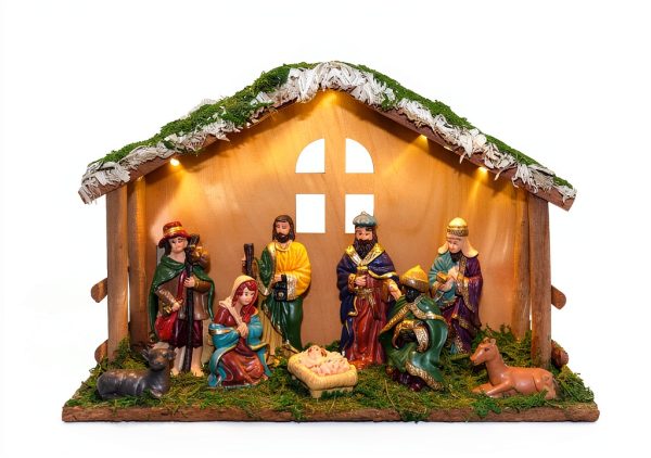 PALZIK Nativity Set Wood Resin Hand Painted Christmas-6
