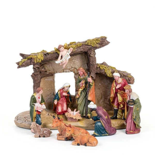 Kurt S Adler Nativity Scene Resin Tabletop Christmas Decor-1