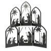 OULYDEKO Nativity Scene Black Stainless Steel Tabletop Decor-1