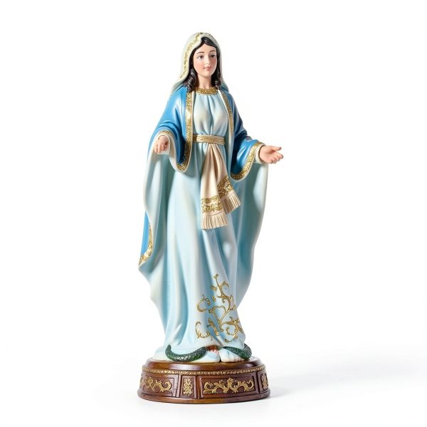 Ultym Virgin Mary Statue Hand Painted Stone Resin Home Altar-1