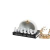 WESTBOAT Ceramic Nativity Set White Gold Christmas Decor-3