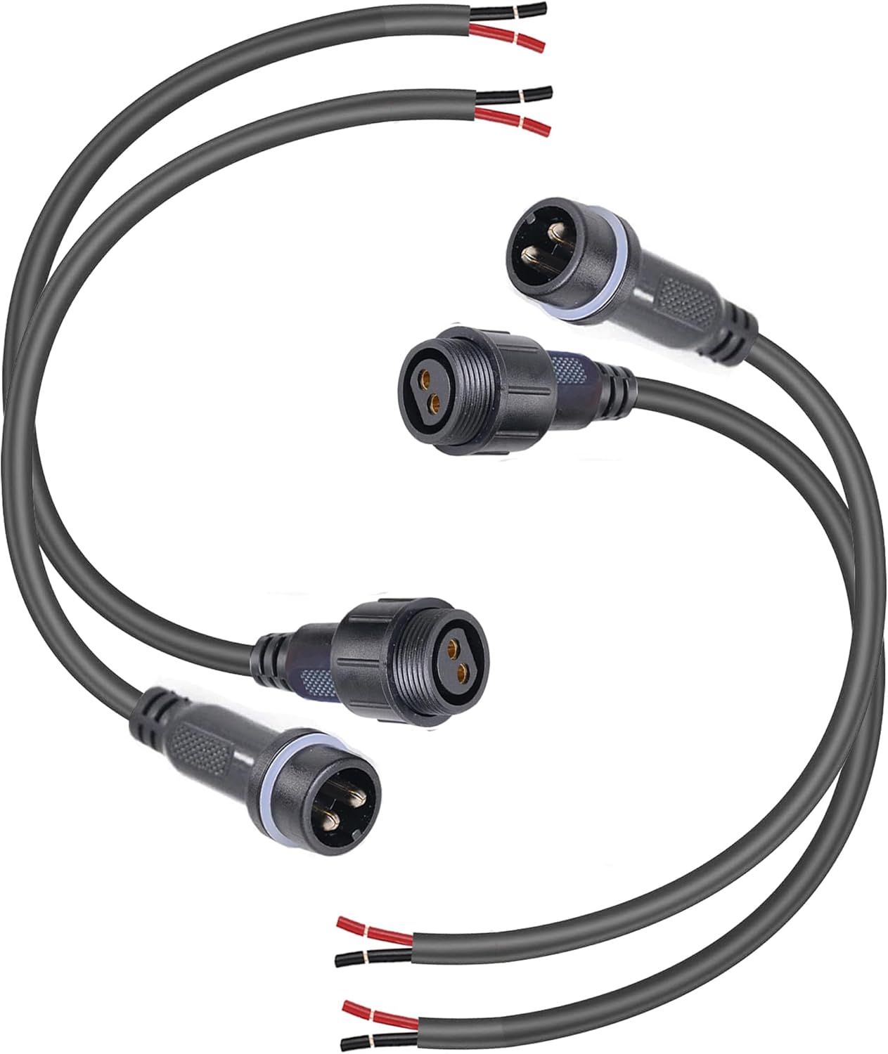 YETOR waterproof connectors installed in LED strip lighting setup