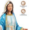 Ultym Virgin Mary Statue Hand Painted Stone Resin Home Altar-3