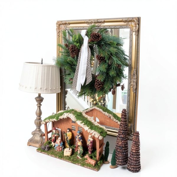 PALZIK Nativity Set Wood Resin Hand Painted Christmas-3