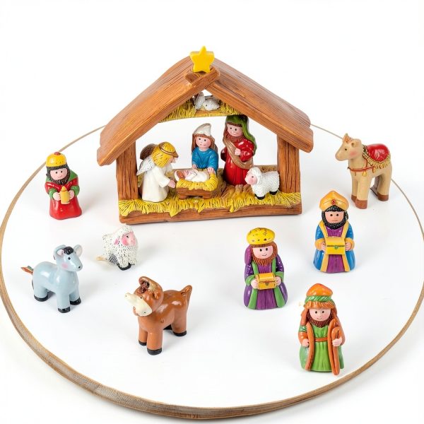 Fun Express Nativity Set Painted Christmas Scene for-2