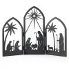OULYDEKO Nativity Scene Black Stainless Steel Tabletop Decor-0