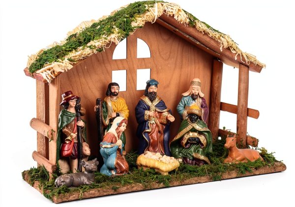 PALZIK Nativity Set Wood Resin Hand Painted Christmas-1
