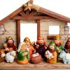 Nativity Set Resin Rustic Religious Home Decor Transpac-0