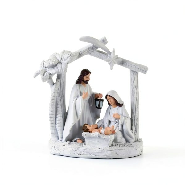 Nativity Set Alupssuc Resin Small White Figure-0