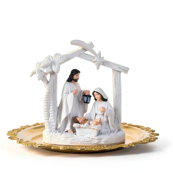Nativity Set Alupssuc Resin Small White Figure-6