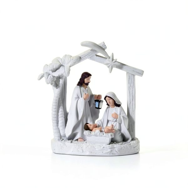 Nativity Set Alupssuc Resin Small White Figure-8