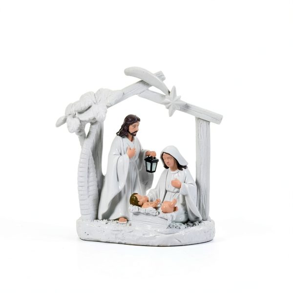 Nativity Set Alupssuc Resin Small White Figure-4