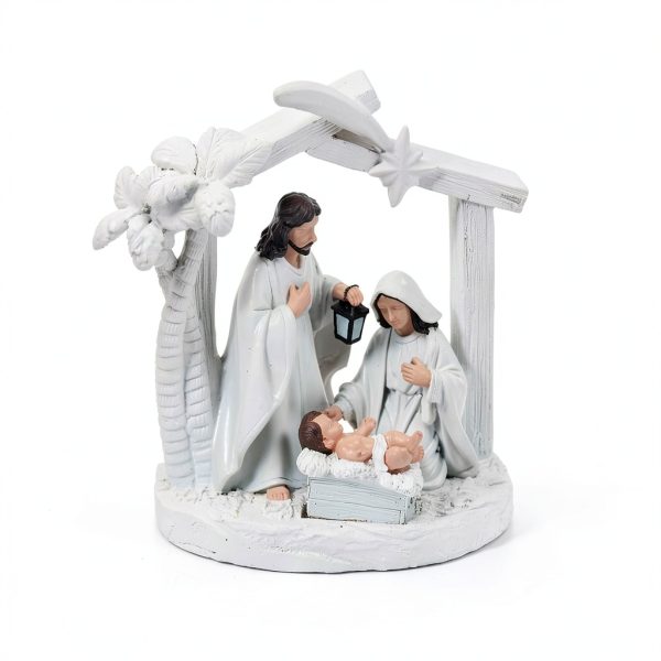 Nativity Set Alupssuc Resin Small White Figure-3