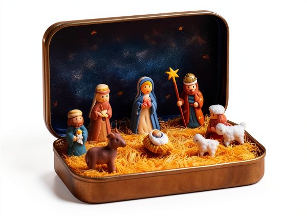 NativityMini Mini Christmas Nativity Tin Handcrafted-1