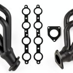 Flowtech Chevy/GMC V8 Shorty Headers 02-13 Black 16‑Gauge Mandrel‑Bent-0