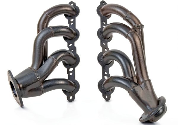 Flowtech Shorty Headers D-115-16 Black 16 Gauge 3/8" Flange-0