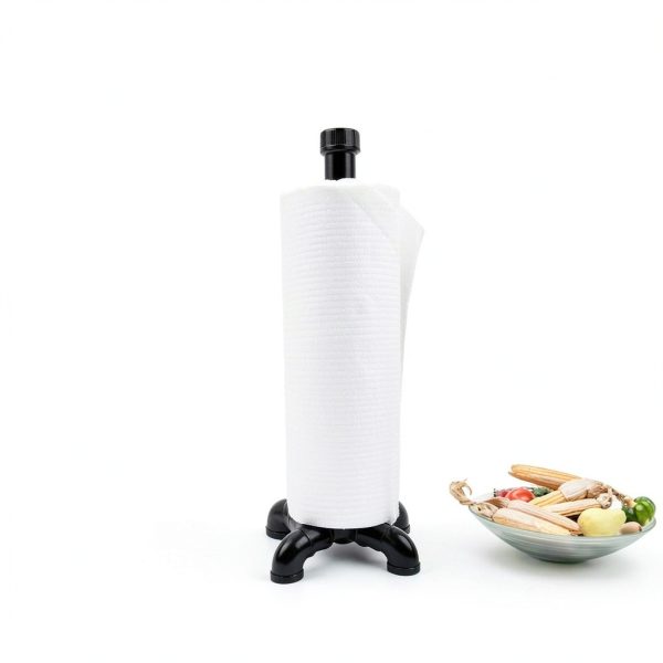 Paper Towel Holder MINCORD Rustic Industrial Pipe Stand for Kitchen-6