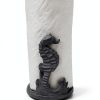 Cast Iron Seafoam Green Sea Horse Paper Towel Holder by De Leon-6