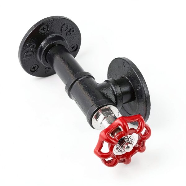 Industrial Pipe Paper Towel Holder 13" Mounted Sumnacon Red Iron-4
