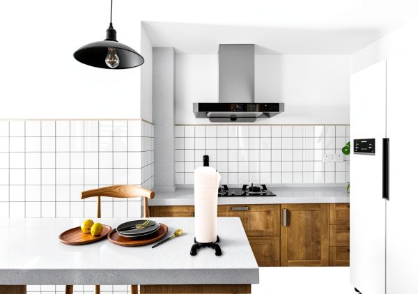Paper Towel Holder MINCORD Rustic Industrial Pipe Stand for Kitchen-4