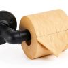 Livabber Industrial Pipe Toilet Paper Holder - Vintage Style DIY Wall Mount Roll Tissue Towel Holder for Bathroom Living Room and Kitchen (9", Black)-0