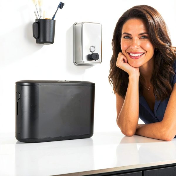 Multifold Paper Towel Dispenser Countertop Black ABS Holder for-1