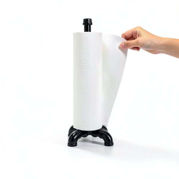 Paper Towel Holder MINCORD Rustic Industrial Pipe Stand for Kitchen-5