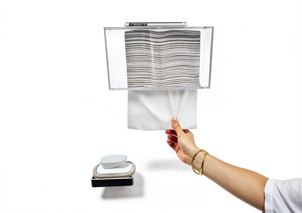 Acrylic Wall Mount Paper Towel Dispenser by Cq acrylic 10.3×6.3in-2