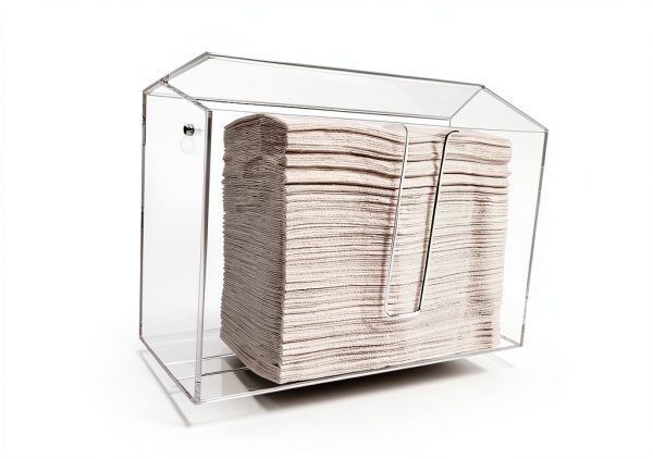 Acrylic Wall Mount Paper Towel Dispenser by Cq acrylic 10.3×6.3in-3