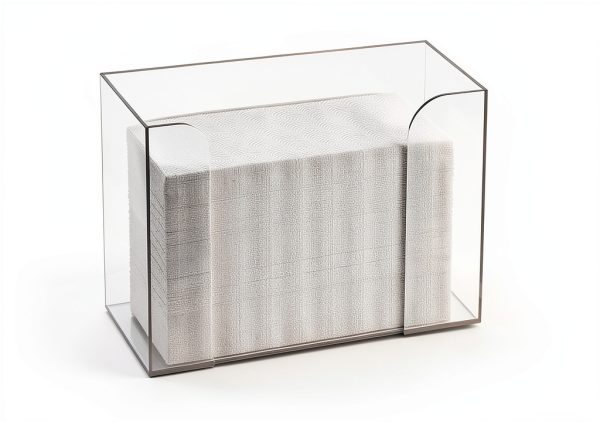 Clear Bathroom Paper Towel Dispenser Cq acrylic Trifold Holder-5