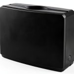 Countertop Folded Towel Dispenser Boardwalk Plastic Black Multifold-0