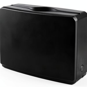 Countertop Folded Towel Dispenser Boardwalk Plastic Black Multifold-0