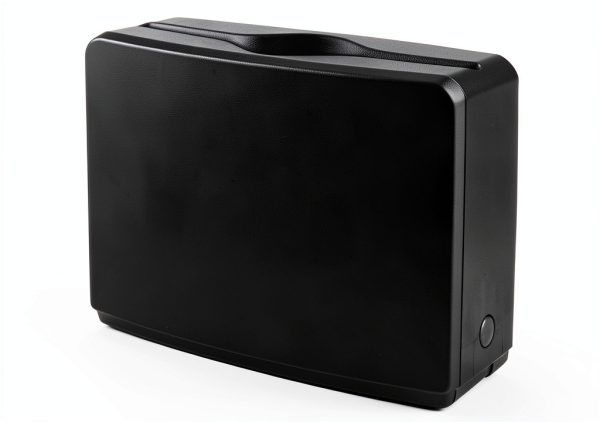 Countertop Folded Towel Dispenser Boardwalk Plastic Black Multifold-0