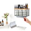 Paper Towel Dispenser Siyzda Metal Wood Holder Matte Black Wall Mount-6